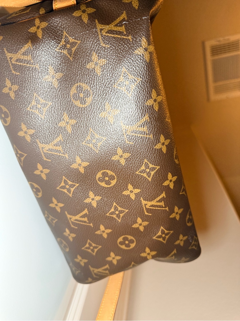 Louis Vuitton Brown Monogram Canvas Satchel with Tan Leather Trim - Picture 6 of 11